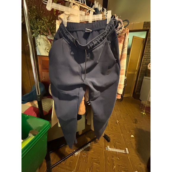Nike Tech Fleece Joggers Mens Medium Blue Gray Sweatpants Gym Training - Picture 1 of 8